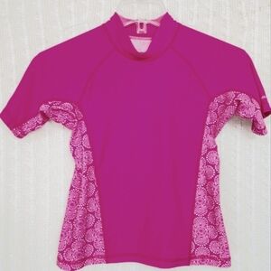 Patagonia Girls Swim Rashguard Pink Size Medium 10